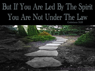 Galatians 5:18 Be Led By The Spirit (black)